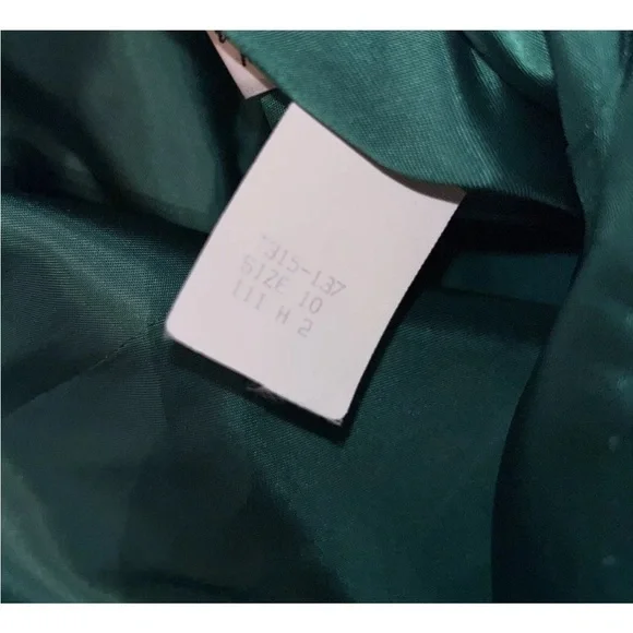 Pendleton Blazer Green 100% Virgin Wool With Shoulder Pads Vintage Size 10 - Picture 4 of 6